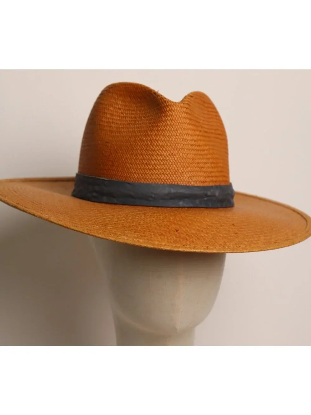 Janessa Leone Panton Short Brim Panama Straw Hat